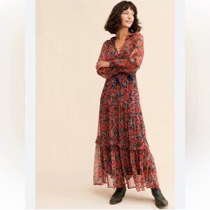 Anthropologie Marais Printed Chiffon Dress